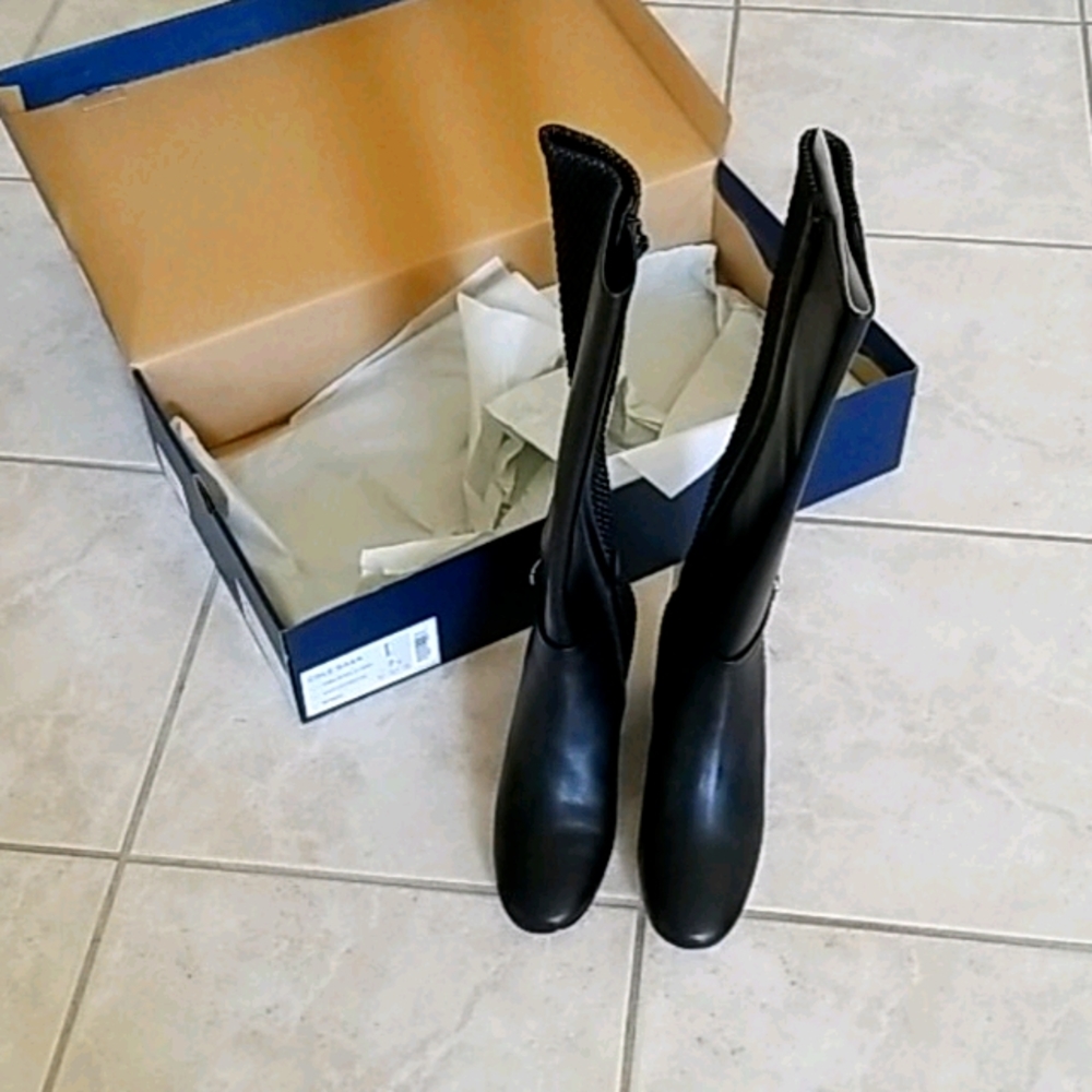 Black Cole Haan Knee high leather boots